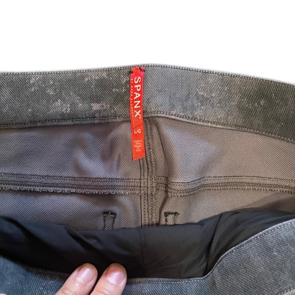 Spanx Jean-ish Ankle Leggings in Gray Marble Women's Medium - Picture 3 of 9